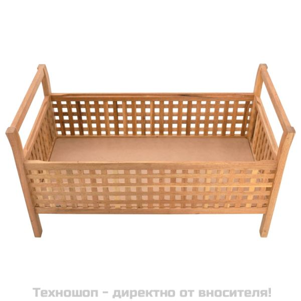 Пейка за съхранение, 93x49x49 см, орех масив