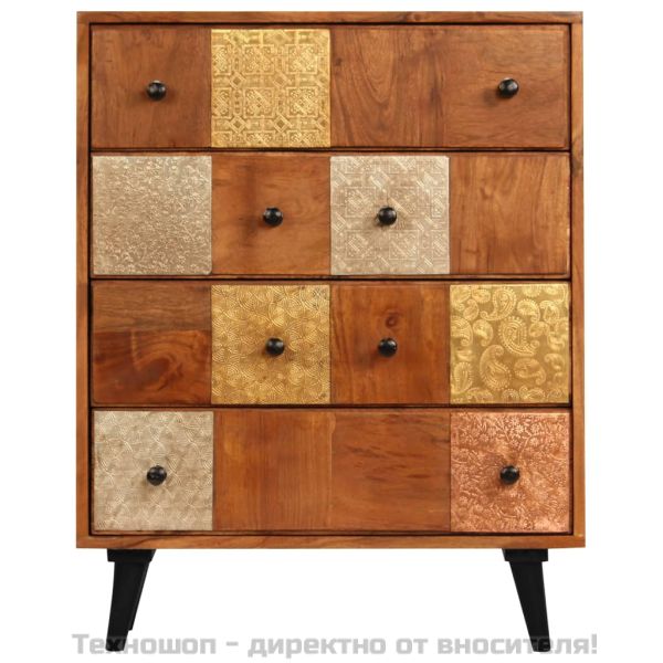 Скрин с чекмеджета, 60x30x75 см, акациево дърво масив