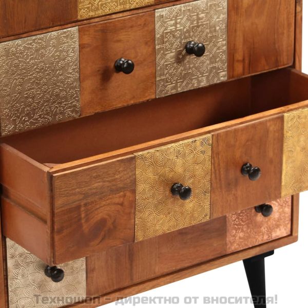 Скрин с чекмеджета, 60x30x75 см, акациево дърво масив