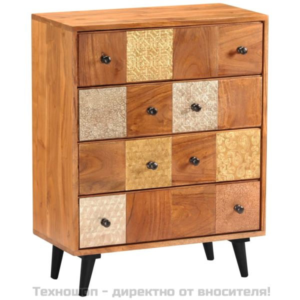 Скрин с чекмеджета, 60x30x75 см, акациево дърво масив