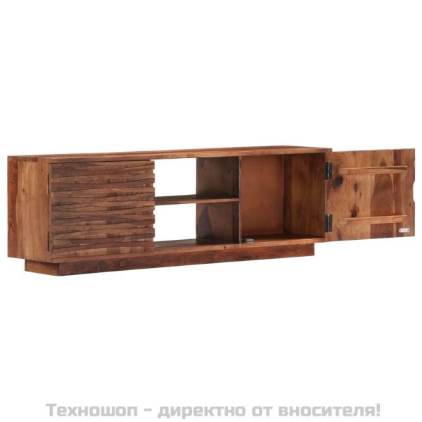 ТВ шкаф, 120x30x40 cм, акациево дърво масив