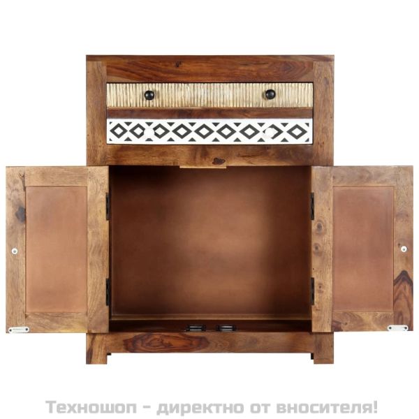 Страничен шкаф, 60x30x75 см, акациево дърво масив