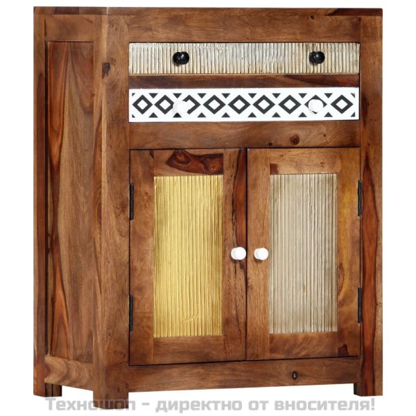 Страничен шкаф, 60x30x75 см, акациево дърво масив