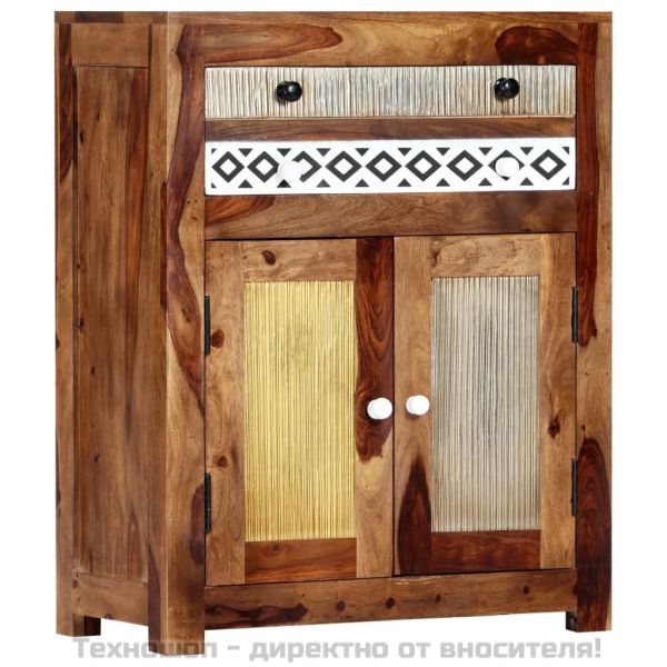 Страничен шкаф, 60x30x75 см, акациево дърво масив