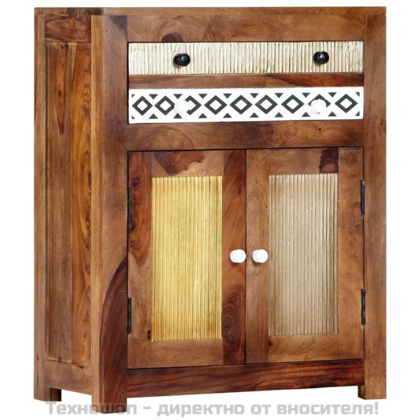 Страничен шкаф, 60x30x75 см, акациево дърво масив