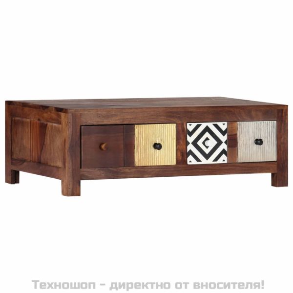 Маса за кафе, 90x50x30 см, акациево дърво масив