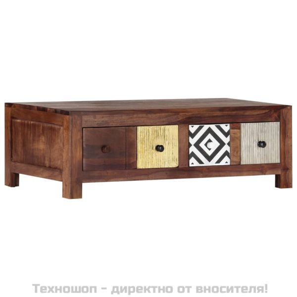 Маса за кафе, 90x50x30 см, акациево дърво масив