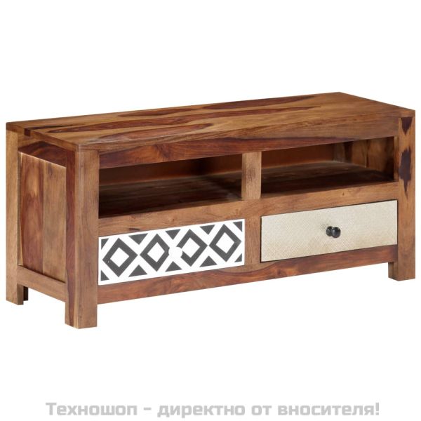 ТВ шкаф, 90x30x40 cм, акациево дърво масив