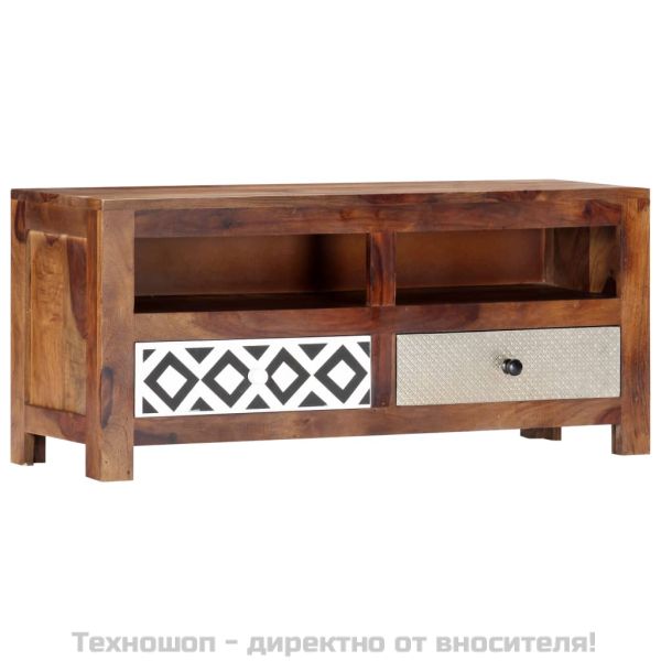 ТВ шкаф, 90x30x40 cм, акациево дърво масив