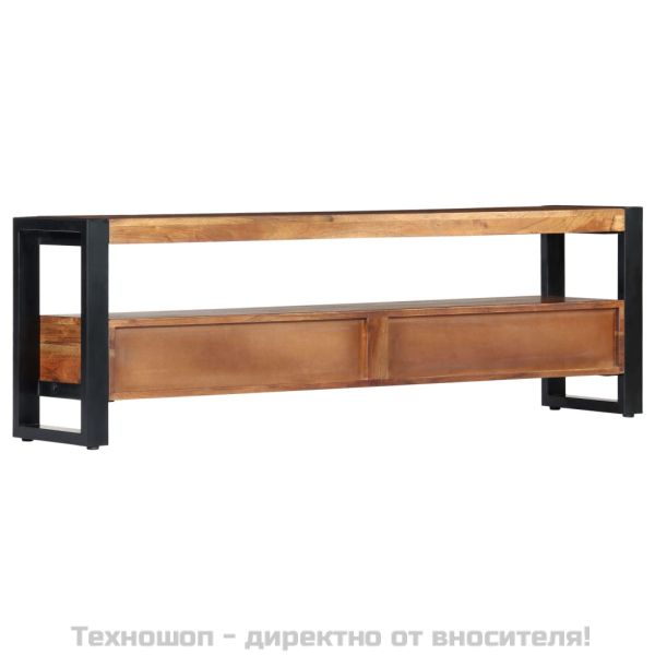 ТВ шкаф, 140x30x45 см, акациево дърво масив