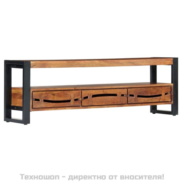ТВ шкаф, 140x30x45 см, акациево дърво масив