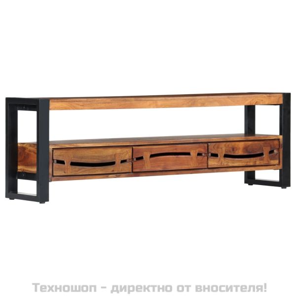 ТВ шкаф, 140x30x45 см, акациево дърво масив