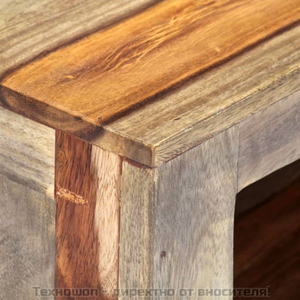 ТВ шкаф, акациево дърво масив, 130x30x40 cм