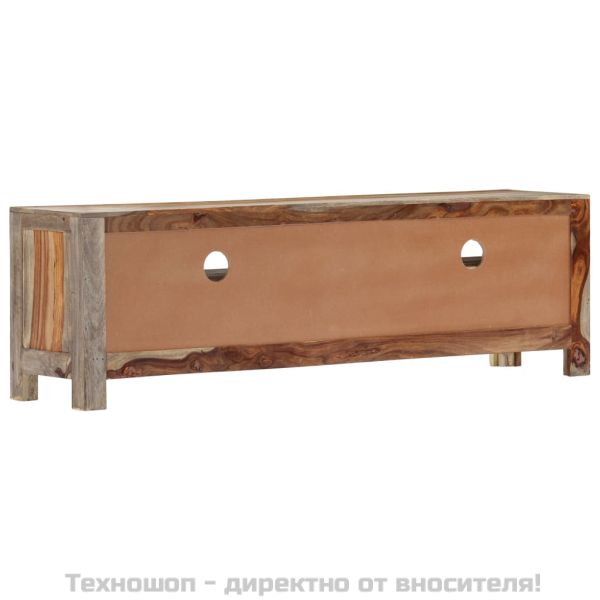 ТВ шкаф, акациево дърво масив, 130x30x40 cм