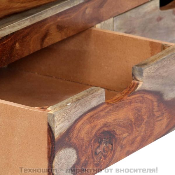 ТВ шкаф, акациево дърво масив, 130x30x40 cм