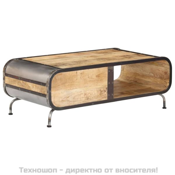 Маса за кафе, 100x50x35 см, мангово дърво масив