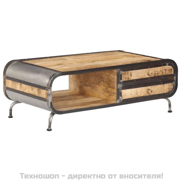 Маса за кафе, 100x50x35 см, мангово дърво масив