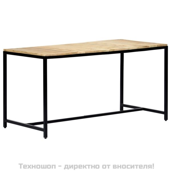 Трапезна маса, 140x70x75 cм, грубо мангово дърво масив
