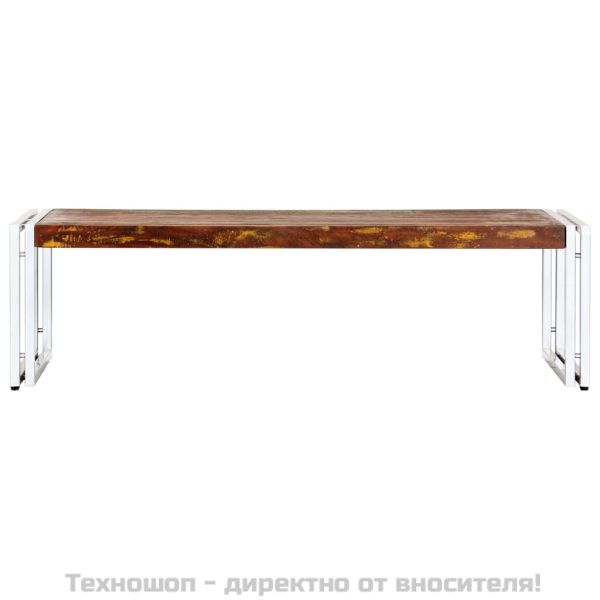 Маса за кафе, 120x60x35 см, масивно регенерирано дърво