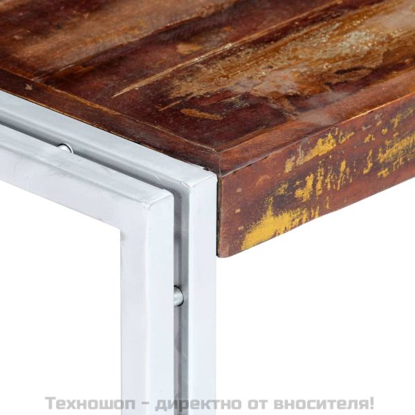 Маса за кафе, 120x60x35 см, масивно регенерирано дърво