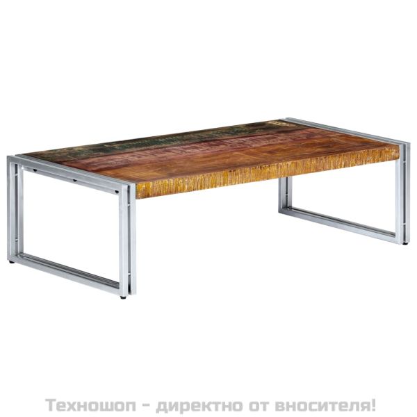 Маса за кафе, 120x60x35 см, масивно регенерирано дърво