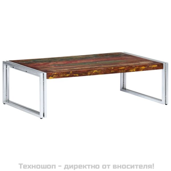 Маса за кафе, 120x60x35 см, масивно регенерирано дърво