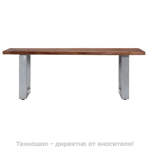 Маса за кафе с "живи" ръбове, 115x60x40 см, акация масив