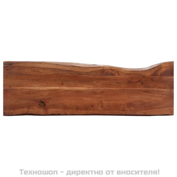 Конзолна маса, 115x35x76 см, акация масив и желязо