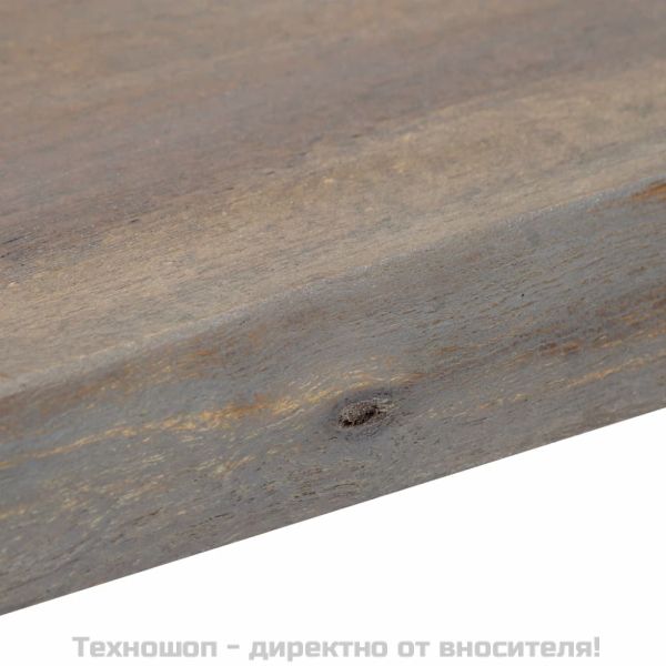 Конзолна маса, сива, 115x35x76 см, акация масив и желязо