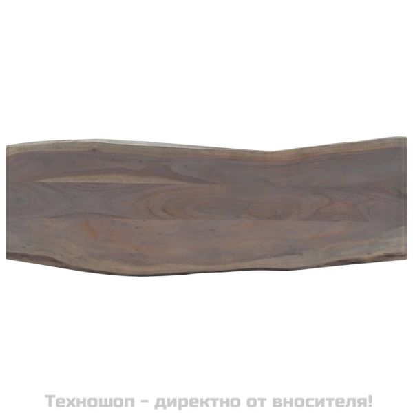 Конзолна маса, сива, 115x35x76 см, акация масив и желязо