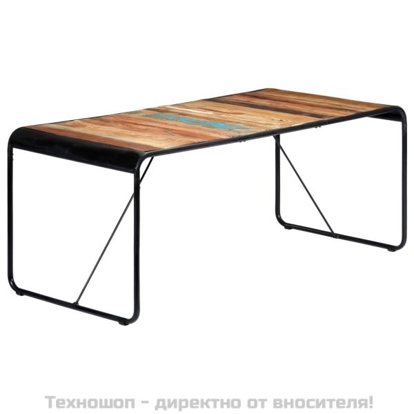 Трапезна маса, 180x90x76 см, регенерирано дърво масив