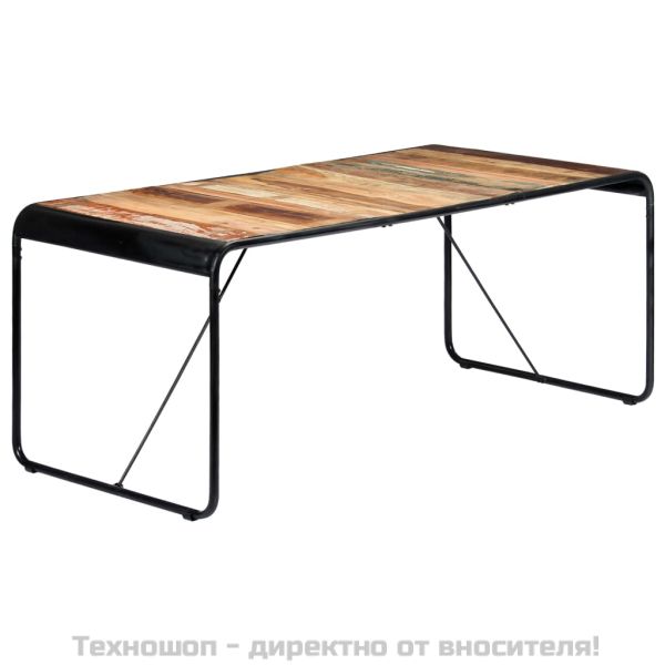 Трапезна маса, 180x90x76 см, регенерирано дърво масив