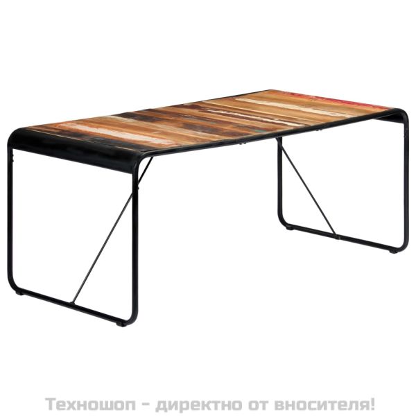 Трапезна маса, 180x90x76 см, регенерирано дърво масив