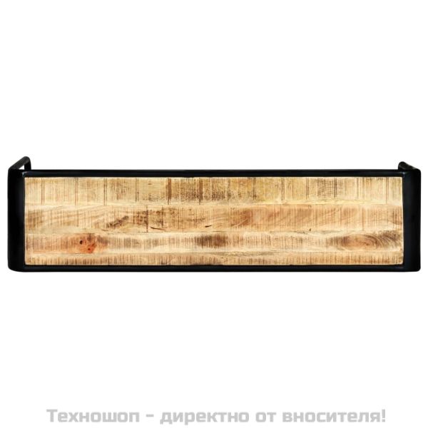 Конзолна маса, 140x35x76 cм, грубо мангово дърво масив