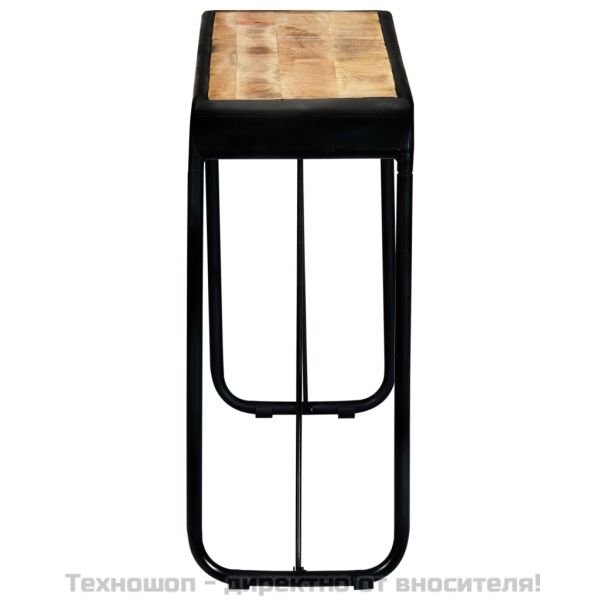 Конзолна маса, 140x35x76 cм, грубо мангово дърво масив