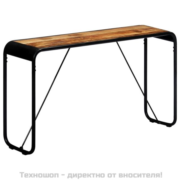 Конзолна маса, 140x35x76 cм, грубо мангово дърво масив