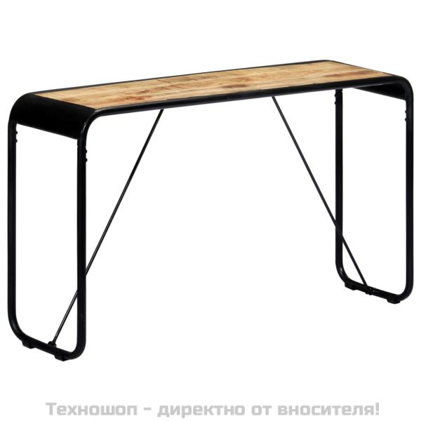 Конзолна маса, 140x35x76 cм, грубо мангово дърво масив