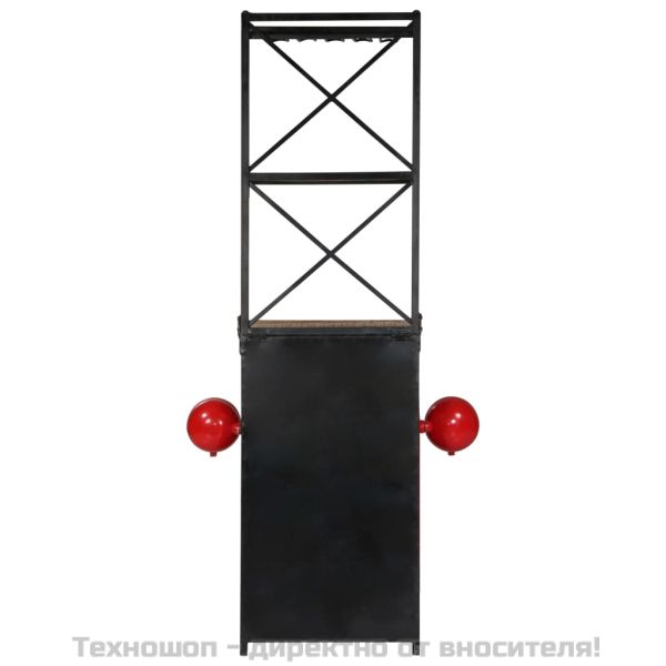 Шкаф за вино "Трактор", 49x31x172 см, мангово дърво масив