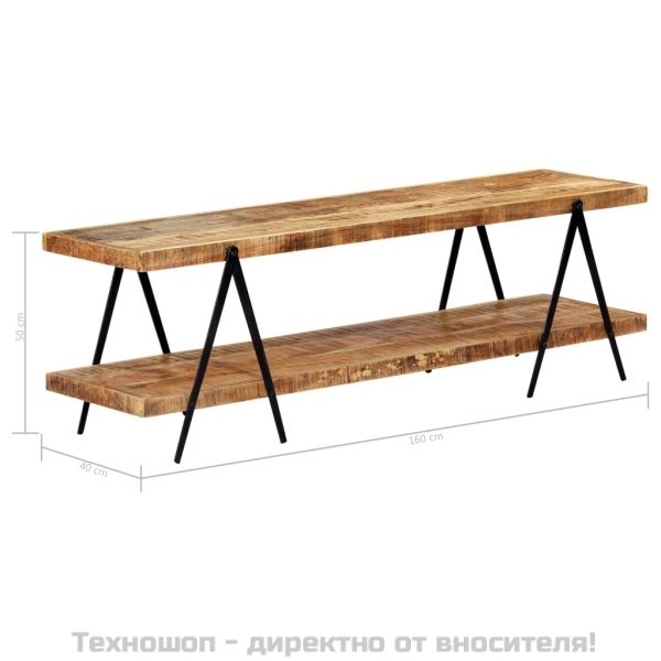 ТВ шкаф, 160x40x50 см, мангово дърво масив