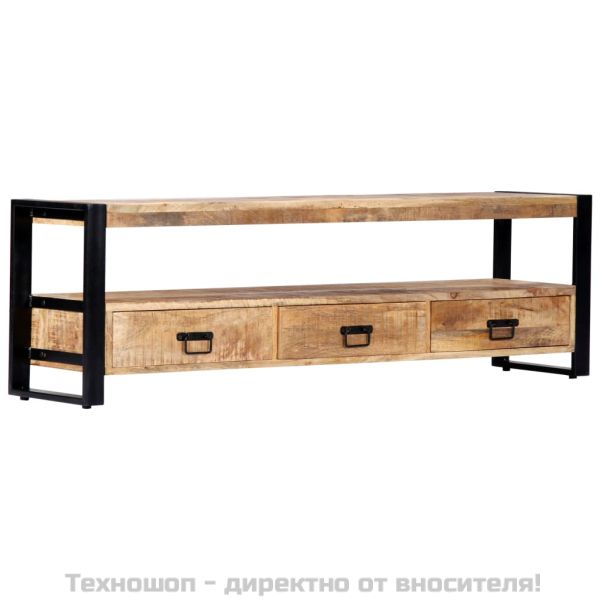 ТВ шкаф, 150x30x45 см, мангово дърво масив