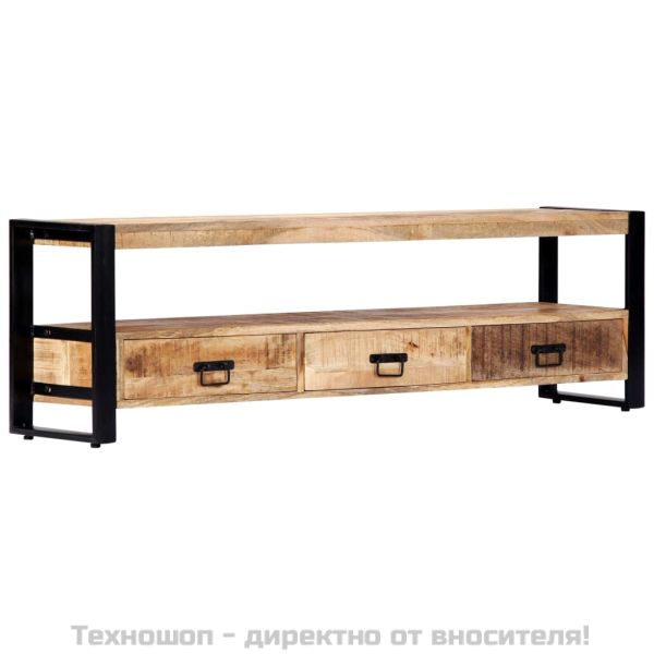 ТВ шкаф, 150x30x45 см, мангово дърво масив