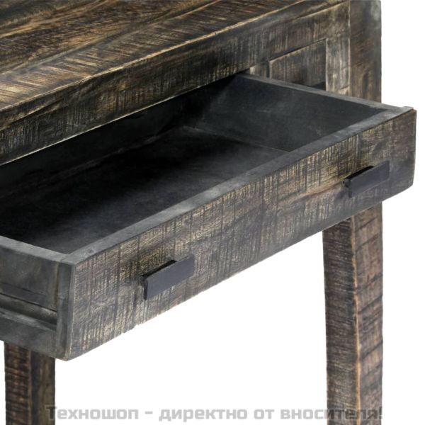 Бюро, черно, 110x50x75 см, мангово дърво масив