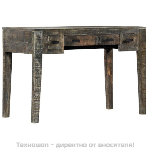 Бюро, черно, 110x50x75 см, мангово дърво масив