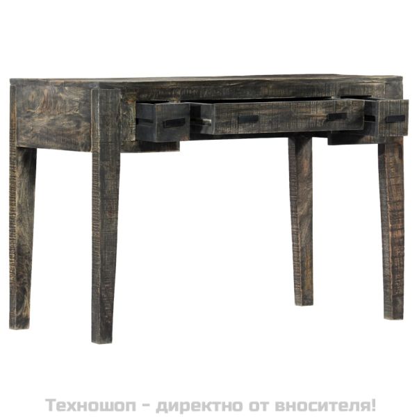 Бюро, черно, 110x50x75 см, мангово дърво масив