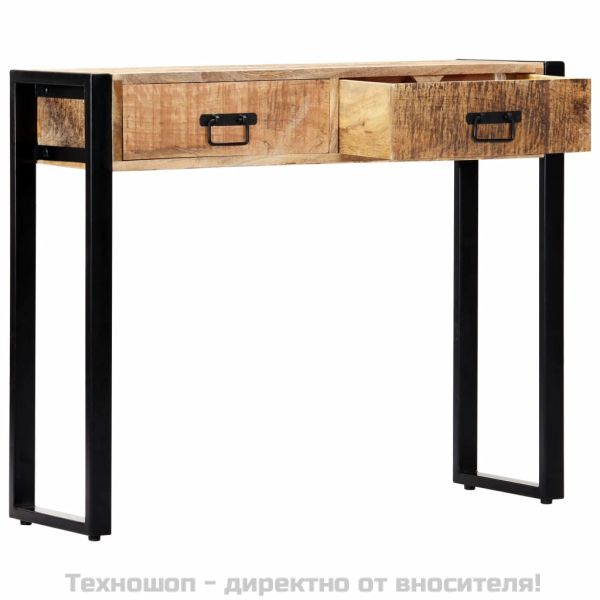Конзолна маса, 90x30x75 см, мангово дърво масив