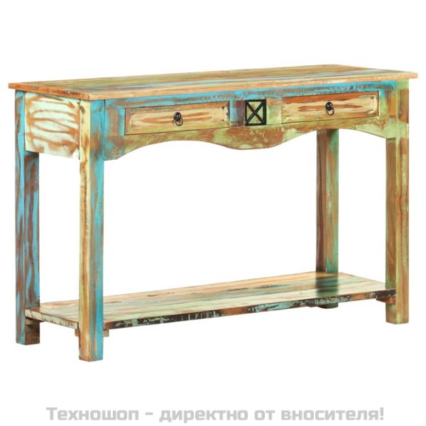 Конзолна маса, 120x40x75 см, регенерирано дърво масив