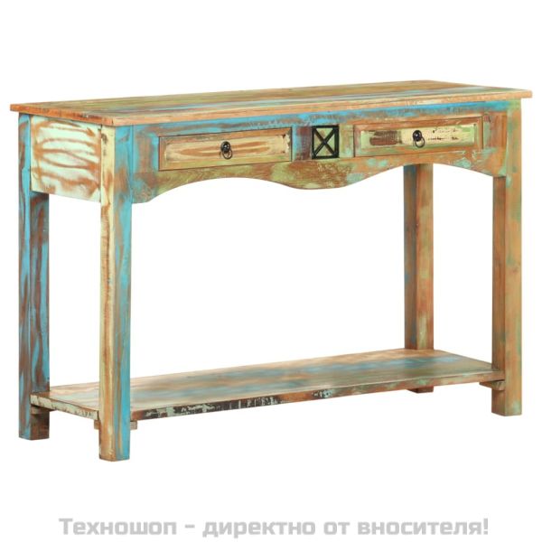 Конзолна маса, 120x40x75 см, регенерирано дърво масив