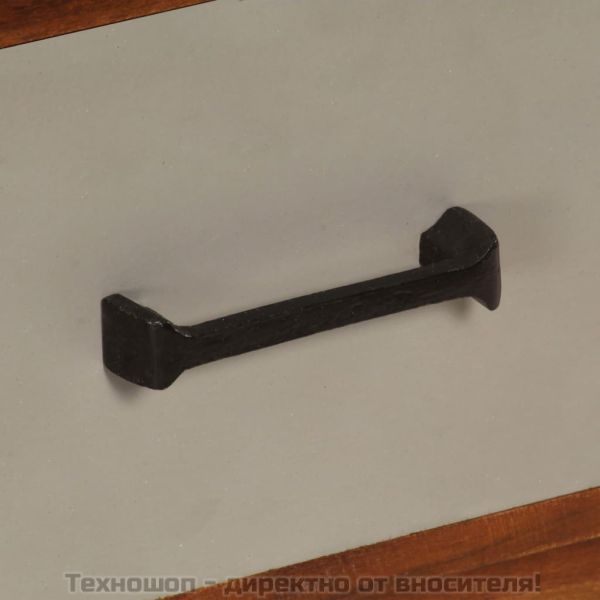 ТВ шкаф с 3 чекмеджета, 110x35x50 см, акация масив