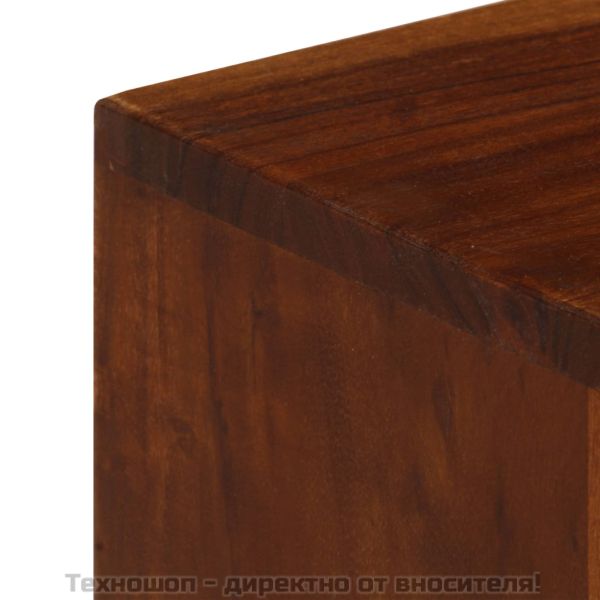 ТВ шкаф с 3 чекмеджета, 110x35x50 см, акация масив