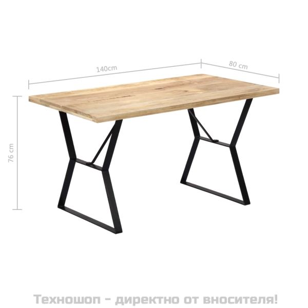 Трапезна маса, 140x80x76 cм, мангово дърво масив